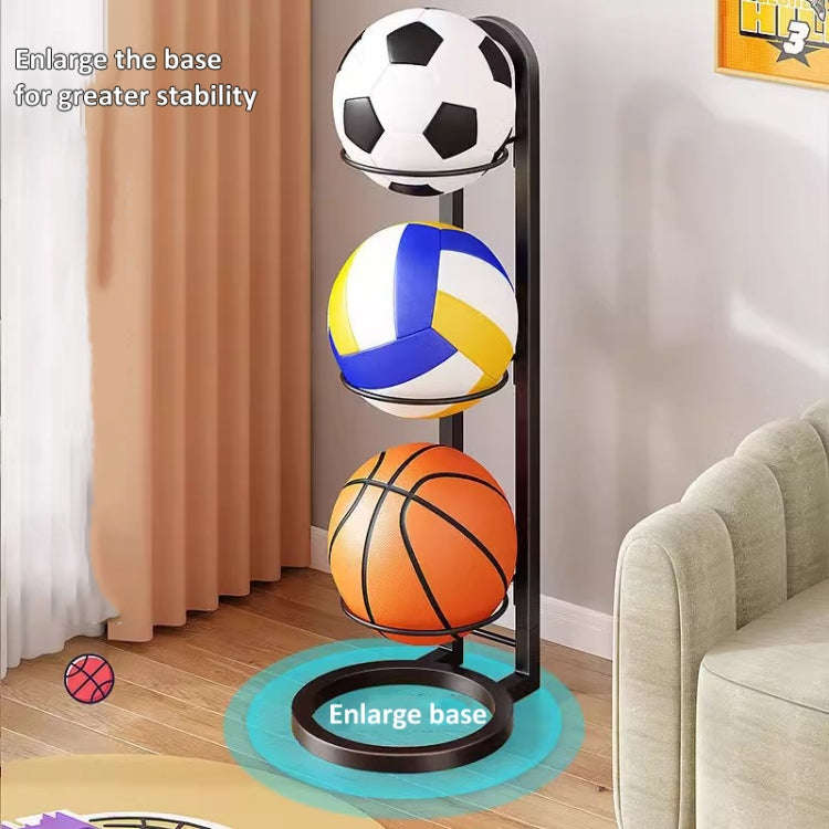 Basketball Storage Rack Volleyball Stand Holder, Spec: 4 Layers White