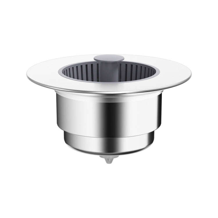 Pop Up Kitchen Sink Drain Strainer Stopper Combo Anti-Clog and Easy Clean(Silver)