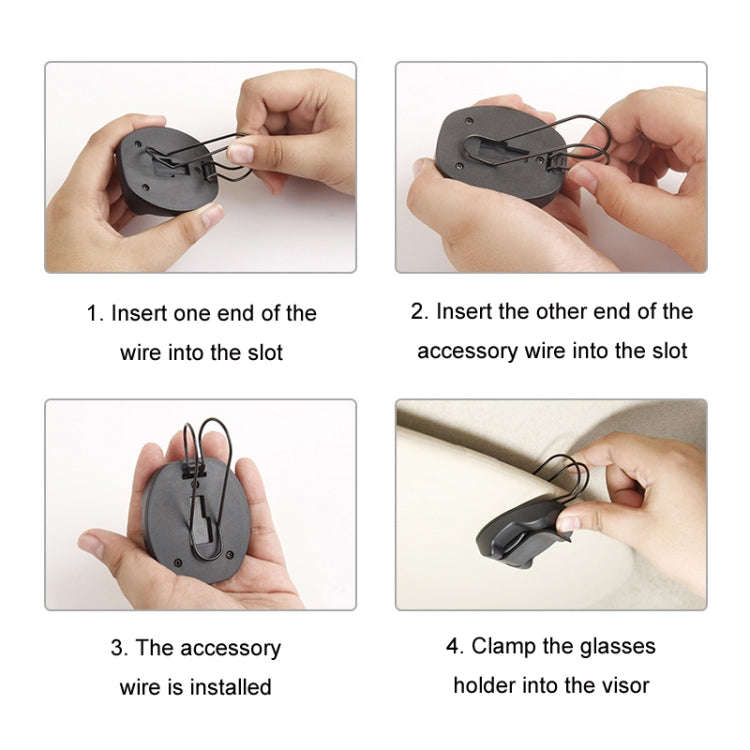 2 In 1 Car Glasses Holder Air Outlet Sun Visor Bill Holder(DM-113)