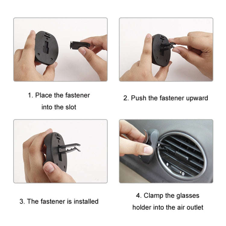 2 In 1 Car Glasses Holder Air Outlet Sun Visor Bill Holder(DM-113)