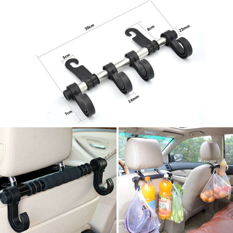 30cm Stainless Steel Extended Car Seat Back Hook Car Clothes Hanger(DM-045)