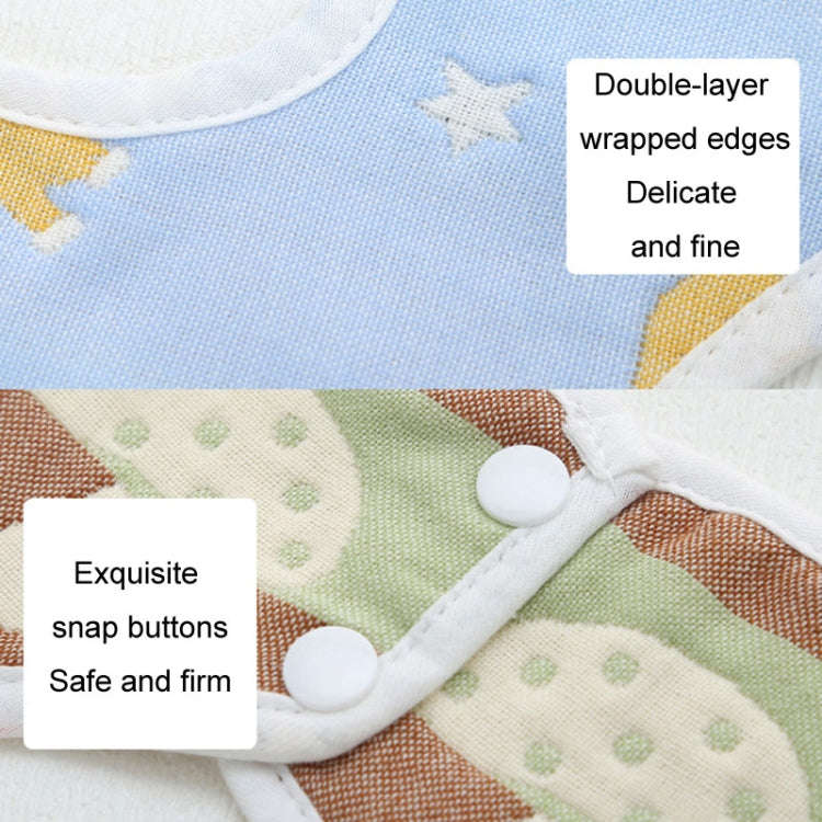 2pcs Dual Sided Newborn Baby Petal Waterproof Bib Six Layers Gauze Cotton Plum Bib, Style: Airplane
