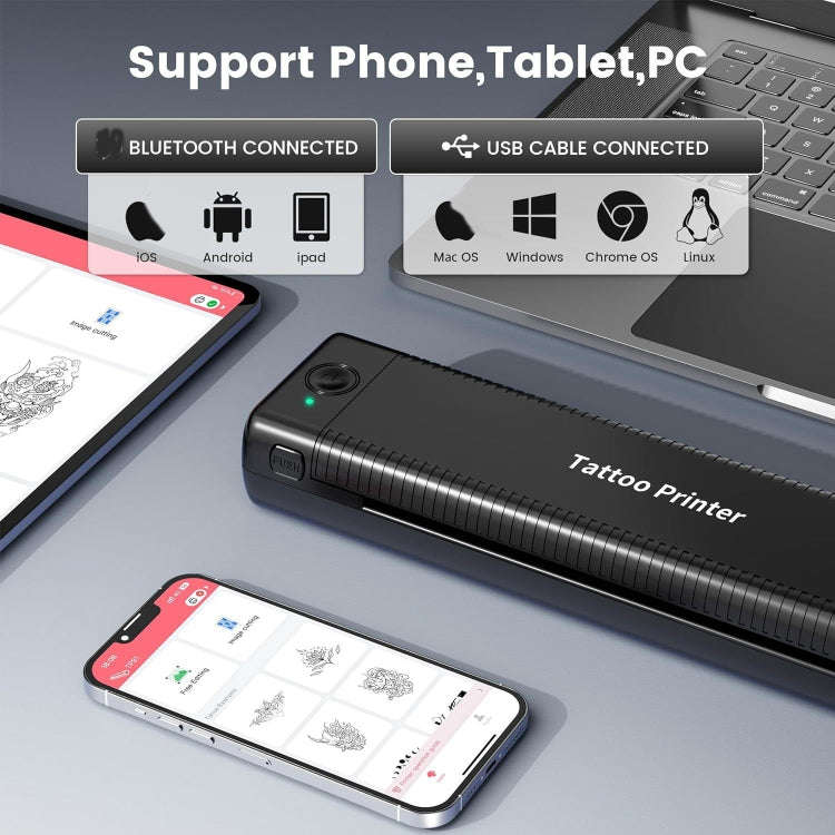 Phomemo TP81 A4 Wireless Thermal Printer Tattoo Template Printer(Black)