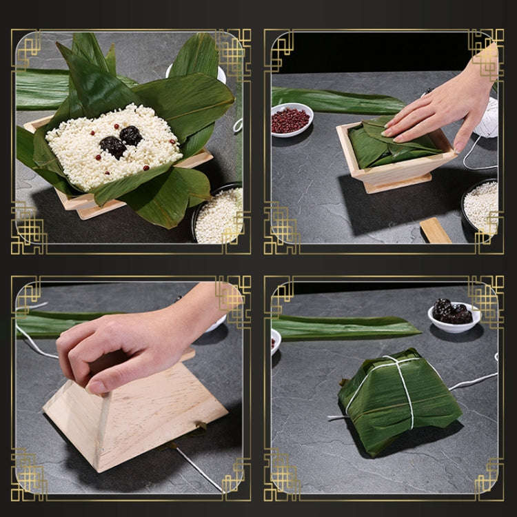 Small Four Corner Pack Rice Dumpling Mould Household Handmade Rice Dumpling Tool Wooden Rice Dump...