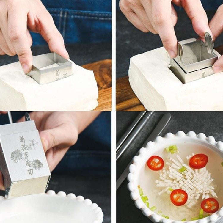 Chrysanthemum Shredded Tofu Knife Mold 304 Stainless Steel Tofu Knife Kitchen Tools(Chrysanthemum...