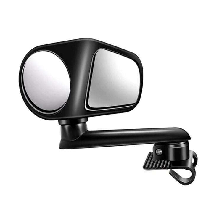 Car Auxiliary Mirror Multi-Function Wide-Angle Rear View Reversing Mirror(Black Left)