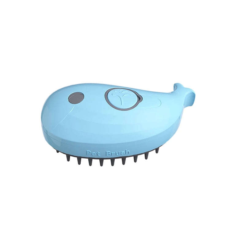 Pet Spray Steamy Brush Cat Dog Grooming Massage Comb(Whale Blue)