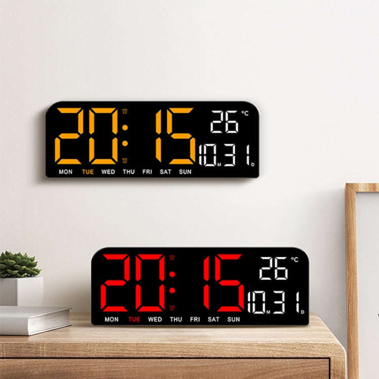 LED Screen Digital Display Desktop Alarm Clock Multifunctional Decoration Wall Clock(Blue)