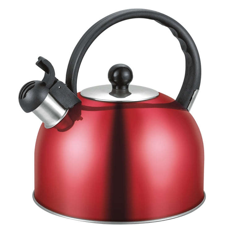 Thickened Stainless Steel Hemispherical Whistle Induction Cooker Gas Stove Kettle, Capacity: 3L Red