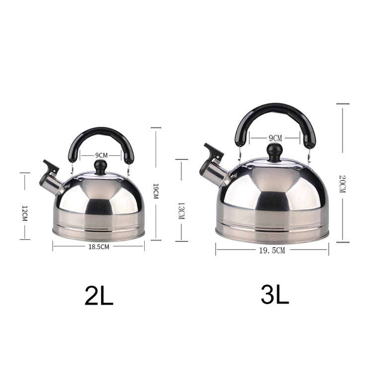 Thickened Stainless Steel Hemispherical Whistle Induction Cooker Gas Stove Kettle, Capacity: 3L