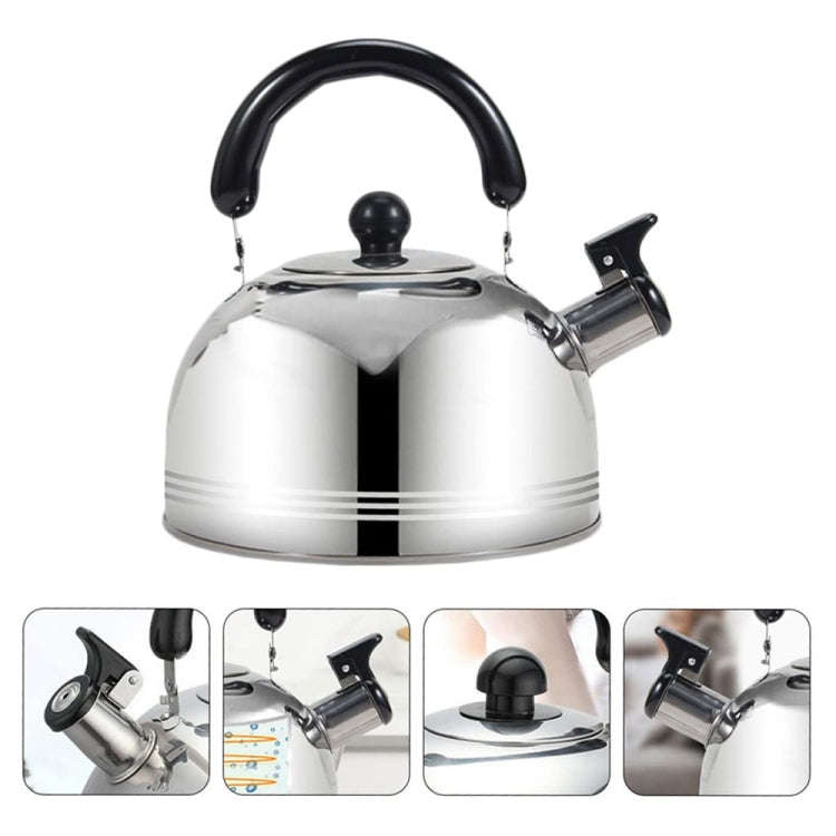 Thickened Stainless Steel Hemispherical Whistle Induction Cooker Gas Stove Kettle, Capacity: 2L Gold