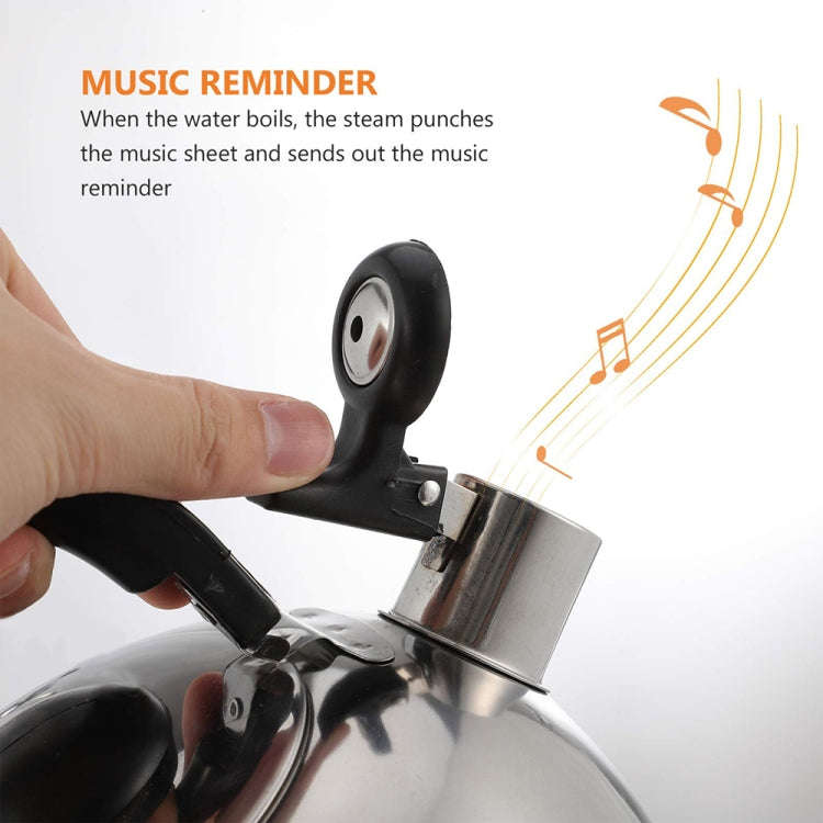 Thickened Stainless Steel Hemispherical Whistle Induction Cooker Gas Stove Kettle, Capacity: 3L Red
