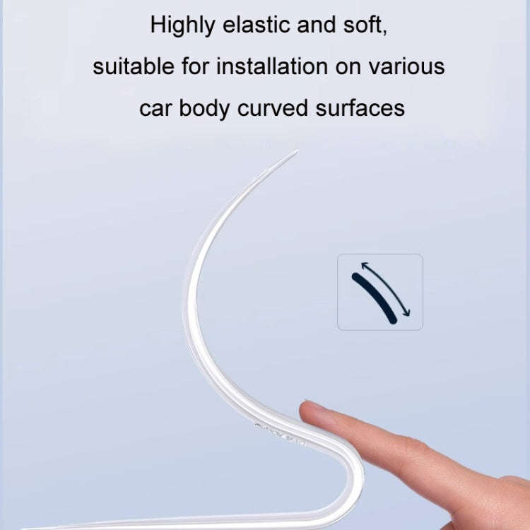 HAOCAI 40cm Car Door Anti-collision Strip Door Edge Bumper Protector, Color: 4pcs Transparent