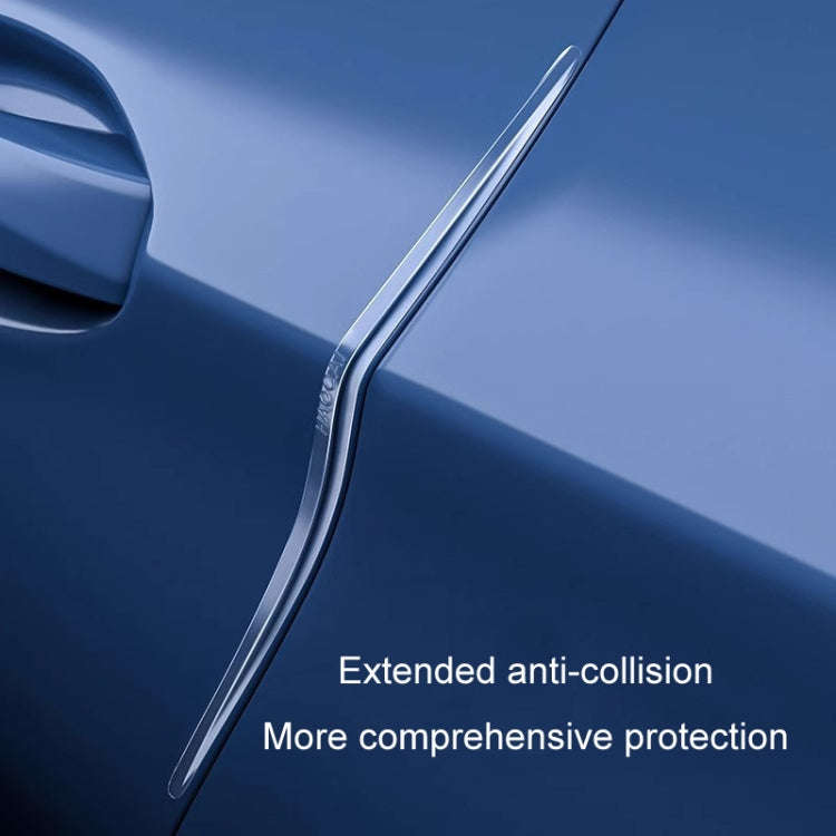 HAOCAI 40cm Car Door Anti-collision Strip Door Edge Bumper Protector, Color: 4pcs Transparent