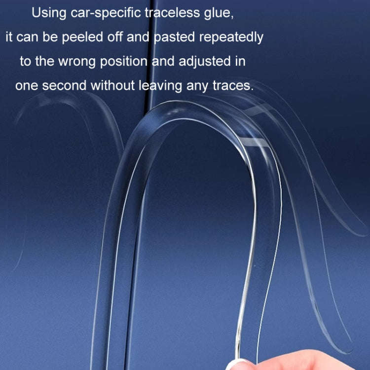 HAOCAI 40cm Car Door Anti-collision Strip Door Edge Bumper Protector, Color: 4pcs Transparent