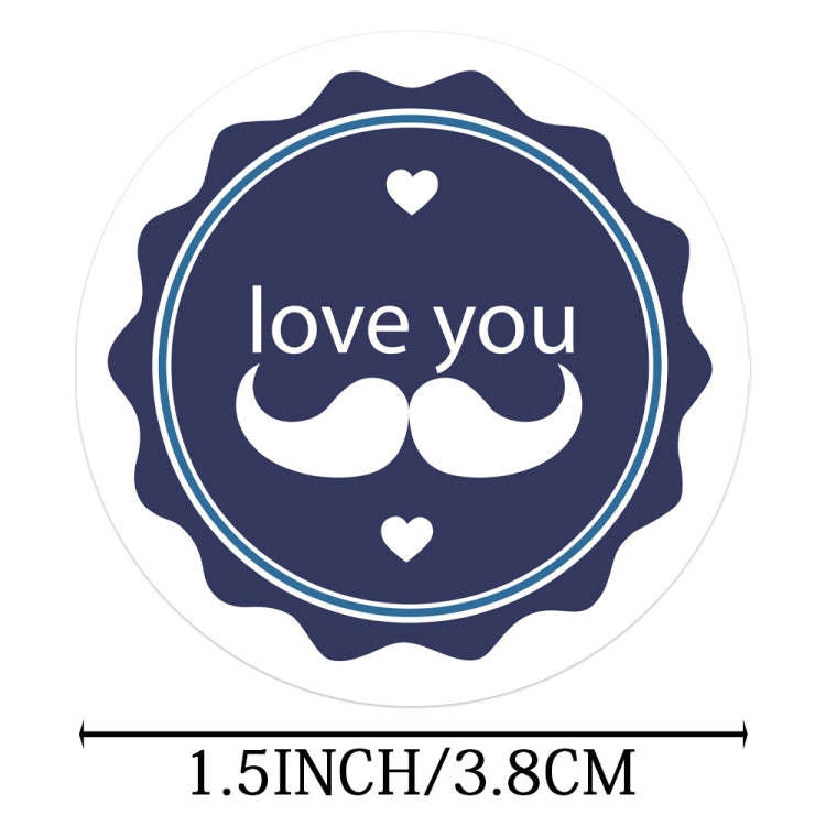 1.5 Inch  500pcs /Roll Happy Fathers Day Stickers For Box And Gifts Wrapping Decoration(Style One)