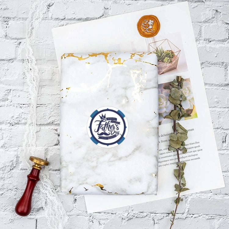 1.5 Inch  500pcs /Roll Happy Fathers Day Stickers For Box And Gifts Wrapping Decoration(Style One)