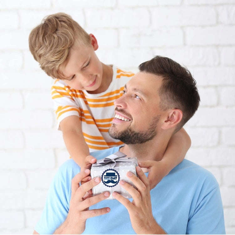1.5 Inch  500pcs /Roll Happy Fathers Day Stickers For Box And Gifts Wrapping Decoration(Style One)