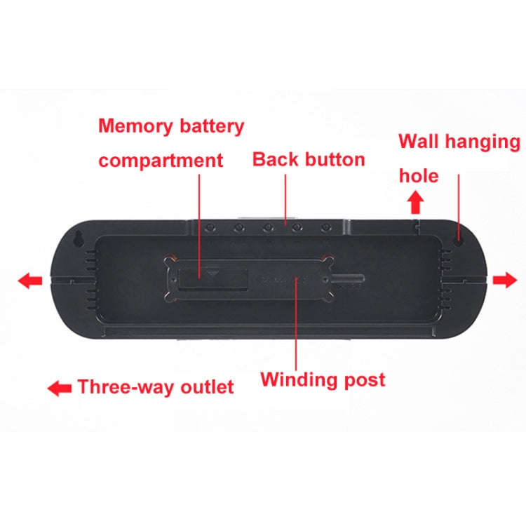 Remote Control Digital Display Atmosphere Light Wall Clock Living Room Decoration Clock, Color: O...