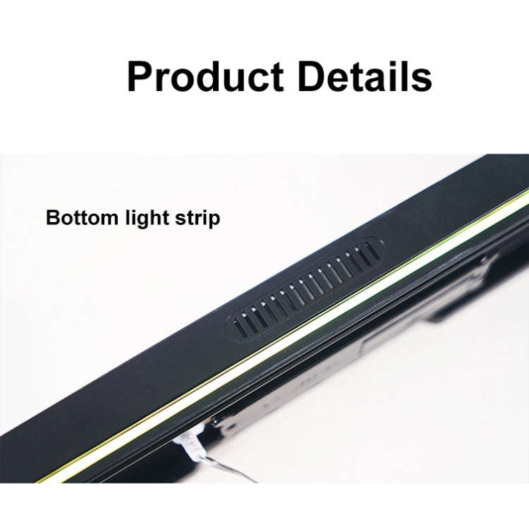 Remote Control Digital Display Atmosphere Light Wall Clock Living Room Decoration Clock, Color: O...