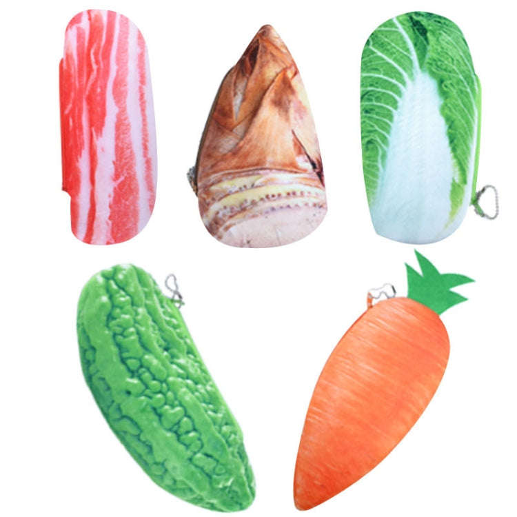 3D Simulation Ingredients Vegetable Plush Pencil Pouch Large Pen Case Student Stationery, Style: ...