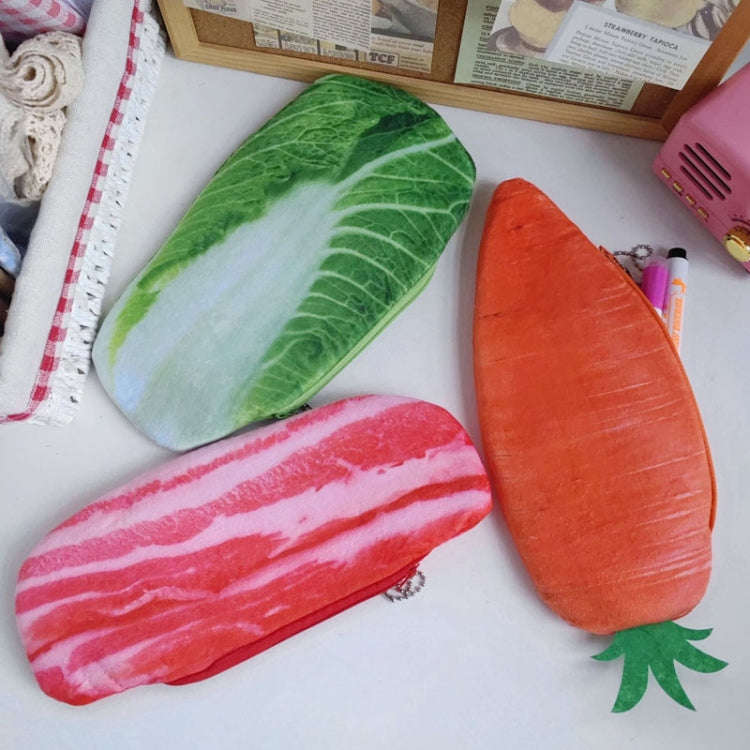 3D Simulation Ingredients Vegetable Plush Pencil Pouch Large Pen Case Student Stationery, Style: ...