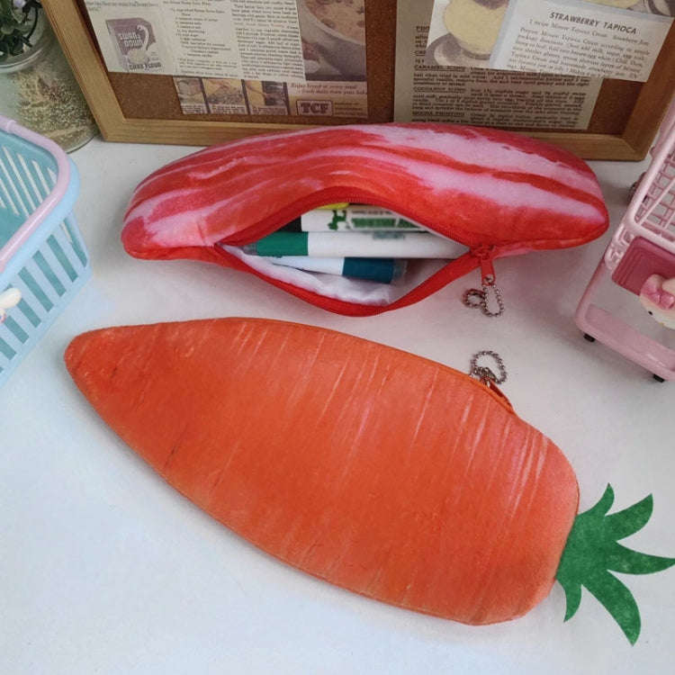 3D Simulation Ingredients Vegetable Plush Pencil Pouch Large Pen Case Student Stationery, Style: ...