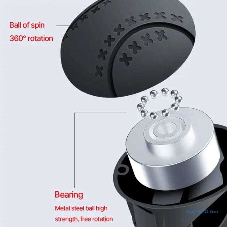 Steering Wheel One-Hand Turning Bearing Type Power-Saving Ball(Black)