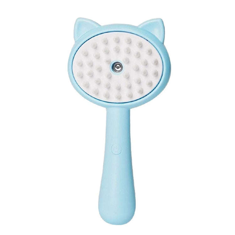 Pet Spray Massage Comb Cats Anti Flying Hair Bathing Brush(Blue)