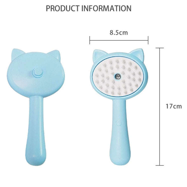 Pet Spray Massage Comb Cats Anti Flying Hair Bathing Brush(Pink)