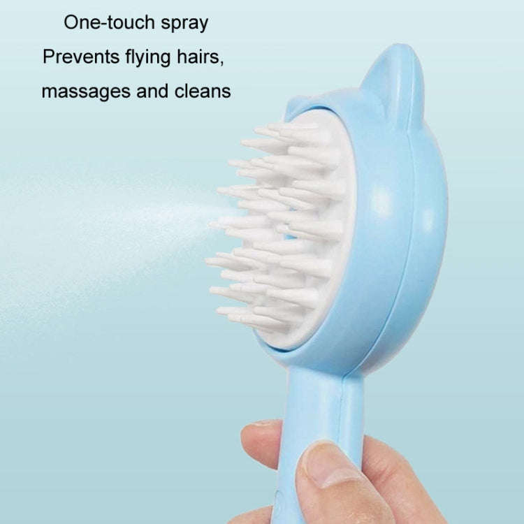 Pet Spray Massage Comb Cats Anti Flying Hair Bathing Brush(Pink)