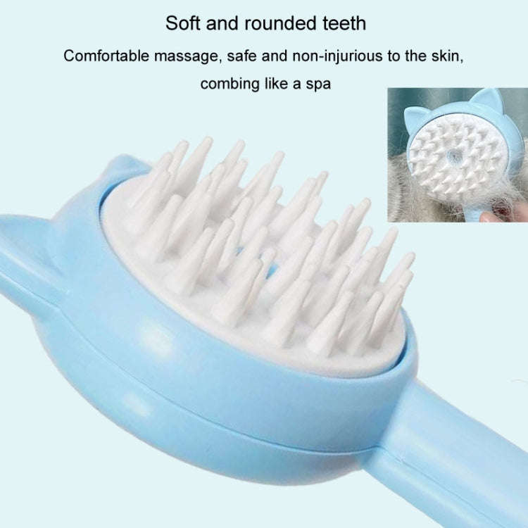 Pet Spray Massage Comb Cats Anti Flying Hair Bathing Brush(Pink)