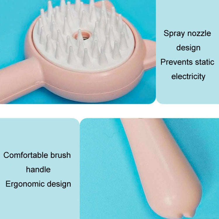 Pet Spray Massage Comb Cats Anti Flying Hair Bathing Brush(Pink)