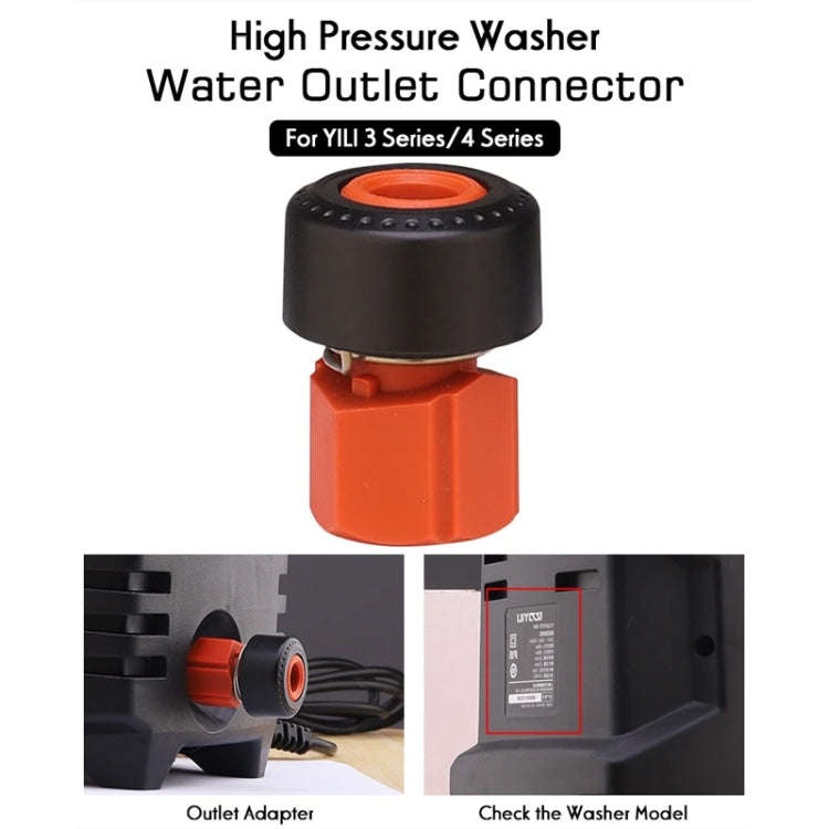 For YILI 3 / 4 Series Car Washer Accessories Inlet Outlet Quick Plug Faucet Universal Adaptor Exh...