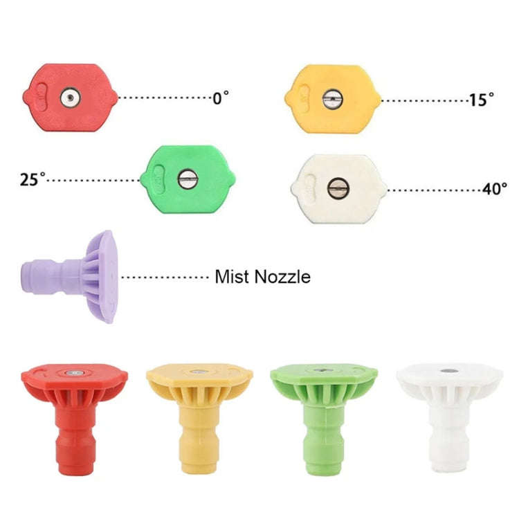 High-pressure Car Washer Nozzle Fan-shaped 1/4 Quick Plug Connector Water Rifle Parts, Specificat...