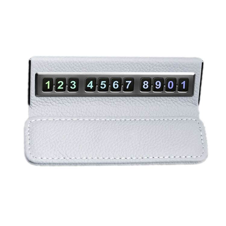 Car Front Windshield Temporary Parking Number Plate Interior Decoration(Grey)