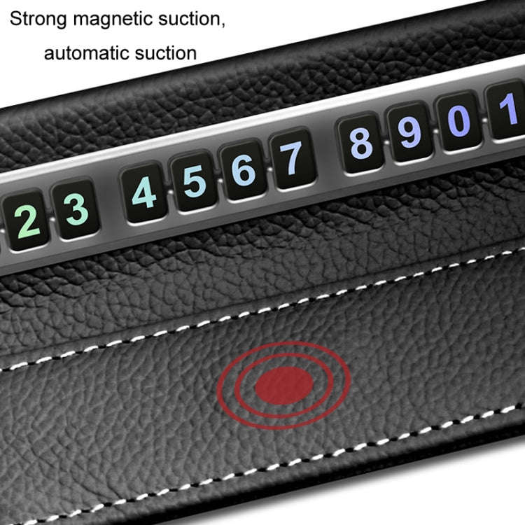 Car Front Windshield Temporary Parking Number Plate Interior Decoration(Grey)
