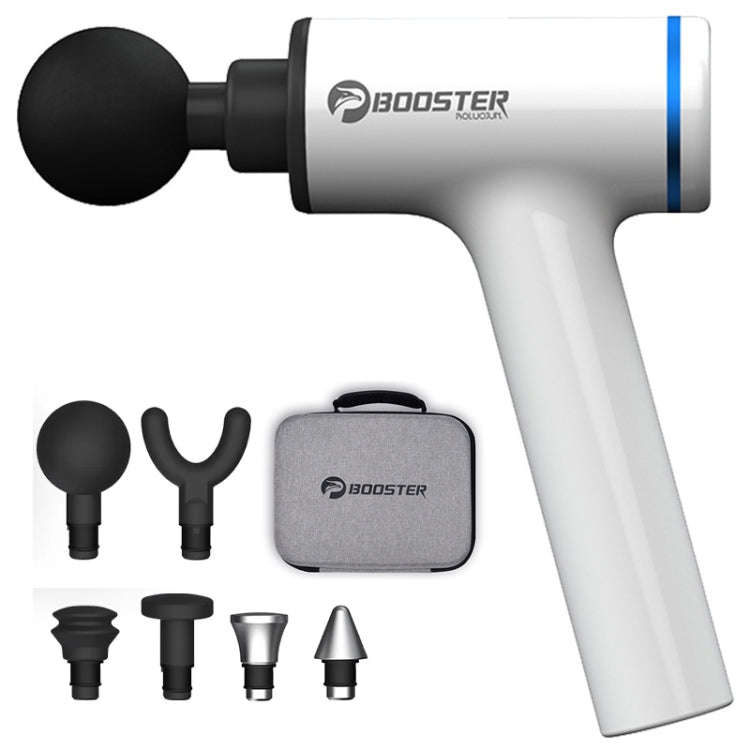 Booster S2 Vibrating Muscle Massager Portable Fitness Electric Fascial Relaxer, CN Plug(White)