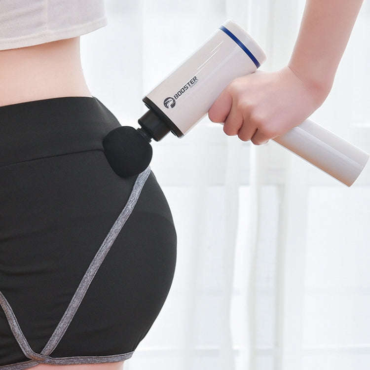 Booster S2 Vibrating Muscle Massager Portable Fitness Electric Fascial Relaxer, CN Plug(White)
