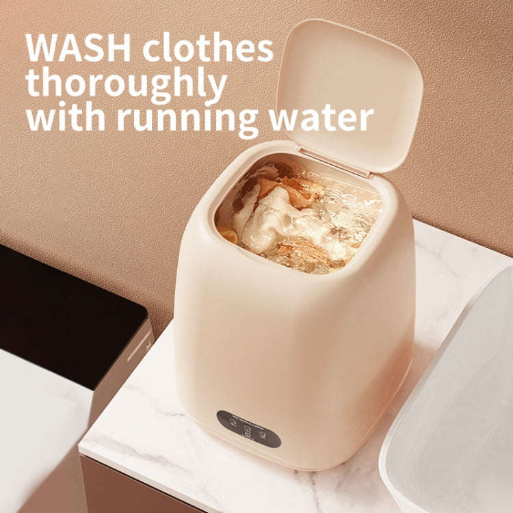 Small Household Portable Underwear Washing Machine, Size: US Plug(Milk Yellow)