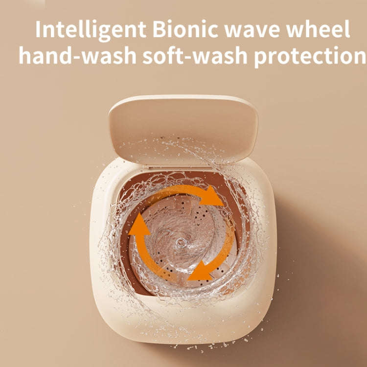Small Household Portable Underwear Washing Machine, Size: US Plug(Milk Yellow)