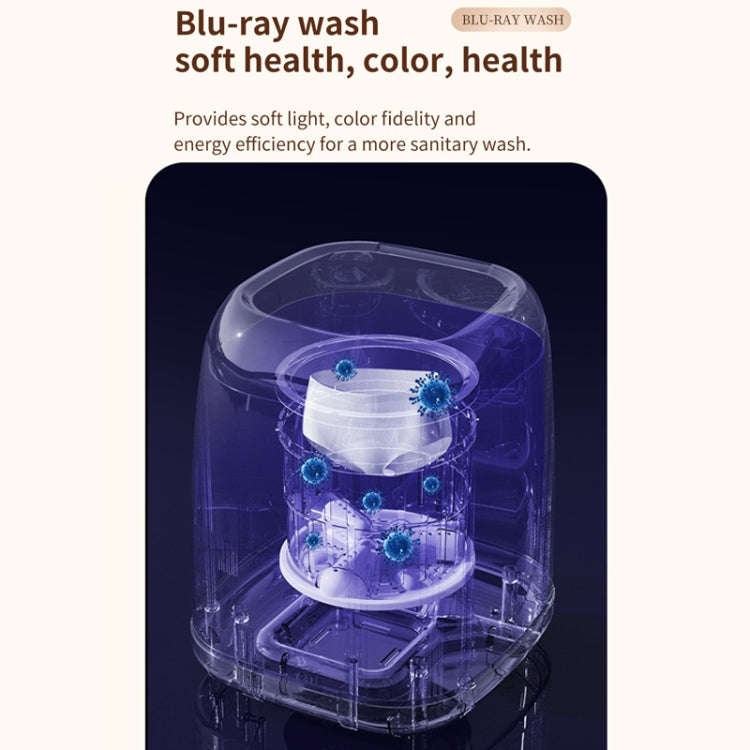 Small Household Portable Underwear Washing Machine, Size: US Plug(Milk Yellow)