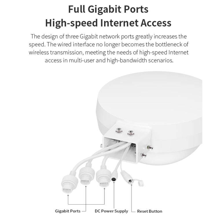 COMFAST WA933 Wi-Fi6  3000Mbps Outdoor Access Point Dual Band Waterproof Wireless Router Support ...