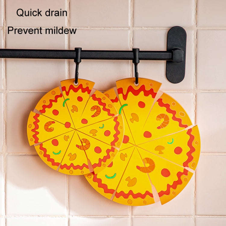 Silicone Insulated Table Placemat Pizza Shaped Bowl Mat PVC Coasters, Size: Medium