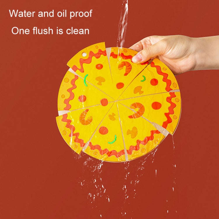 Silicone Insulated Table Placemat Pizza Shaped Bowl Mat PVC Coasters, Size: Small