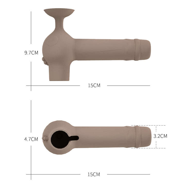 Suction Cup Silicone Door Handle Protective Cover Anti-collision Door Cushion(Brown)
