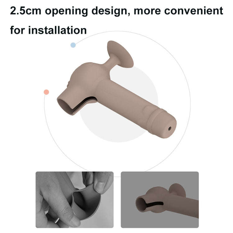Suction Cup Silicone Door Handle Protective Cover Anti-collision Door Cushion(Gray)