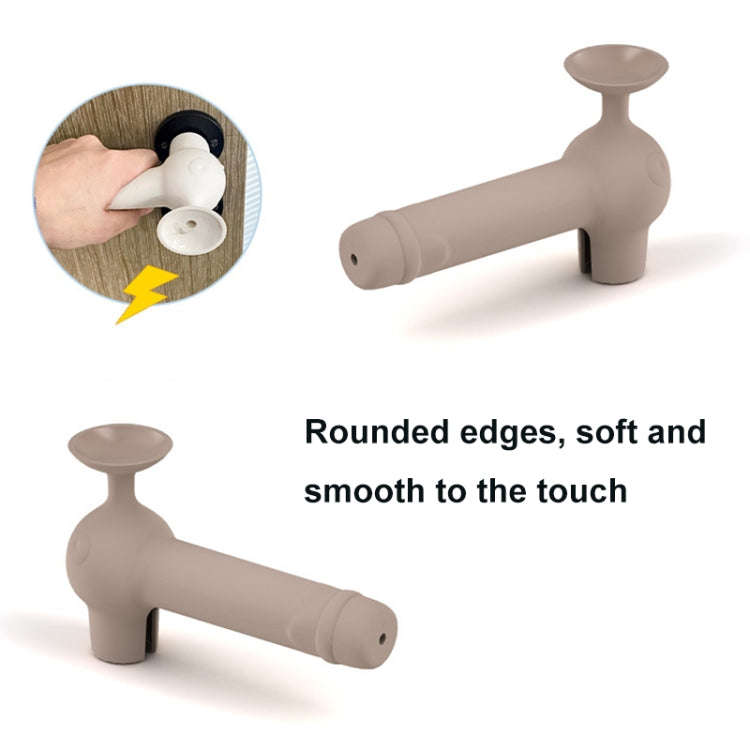 Suction Cup Silicone Door Handle Protective Cover Anti-collision Door Cushion(Gray)