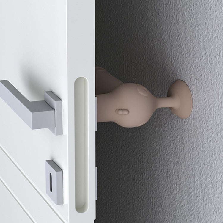 Suction Cup Silicone Door Handle Protective Cover Anti-collision Door Cushion(Gray)