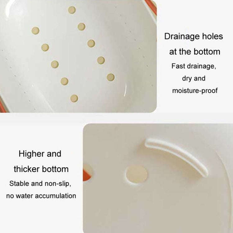 Silicone Portable Wash Basket Bathroom Storage Drainage Shower Shelf Basket(Grey)